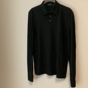 Zanone Men’s Long Sleeve Polo, 100% cotton, EU size 48